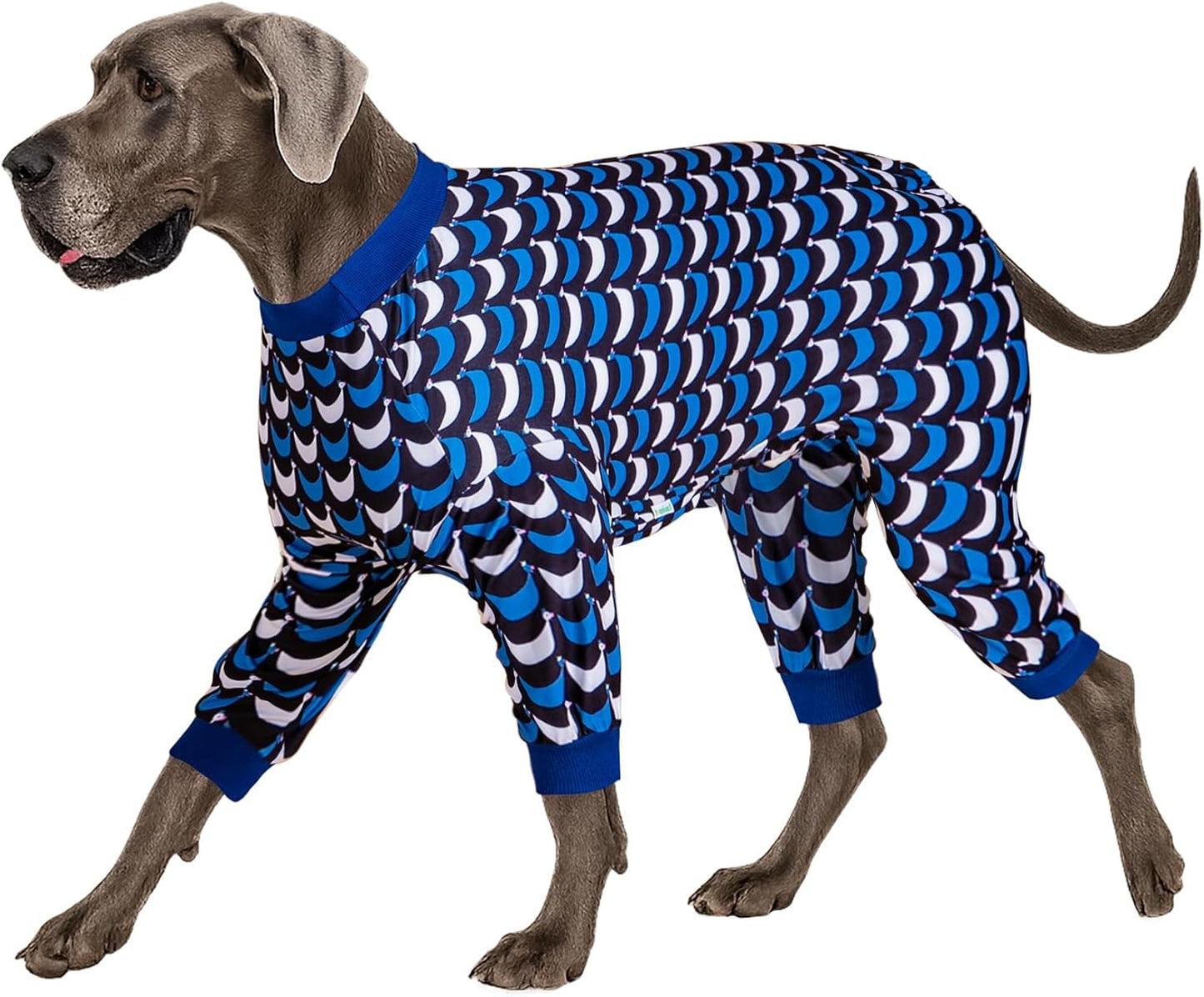 Pitbull Large Dog Clothes, Wound Care/Post Surgery Dog Clothes, Lost World Dinosaurs Print, UV Protection, Pet Anxiety Relief, Large Dog Onesies, Pet Pj'S/L