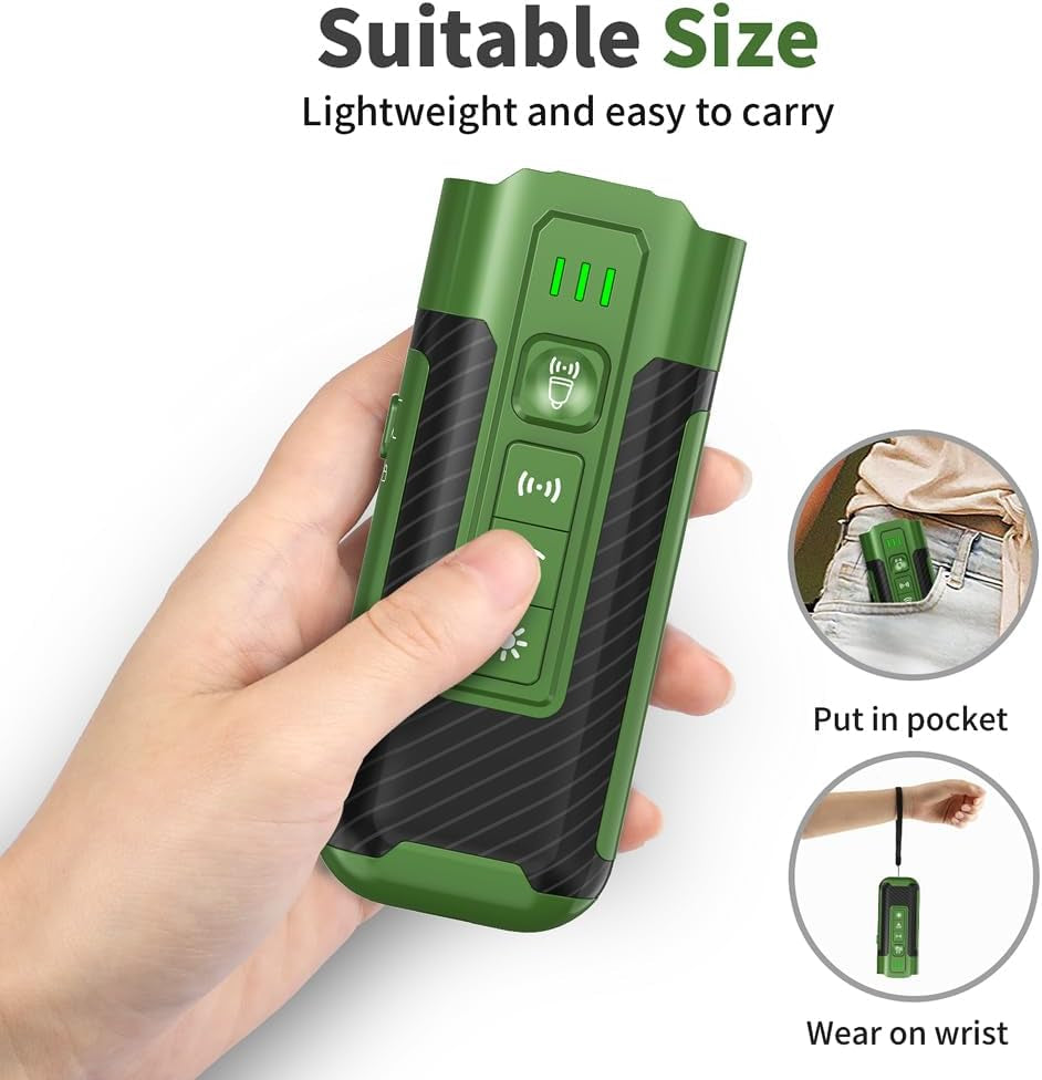 Dog Bark Deterrent Device, anti Barking Device for Dogs, Long-Range Ultrasonic Stop Bad Behavior, Rechargeable and Portable Dog Barking Control Device, Safe for Dogs & Humans