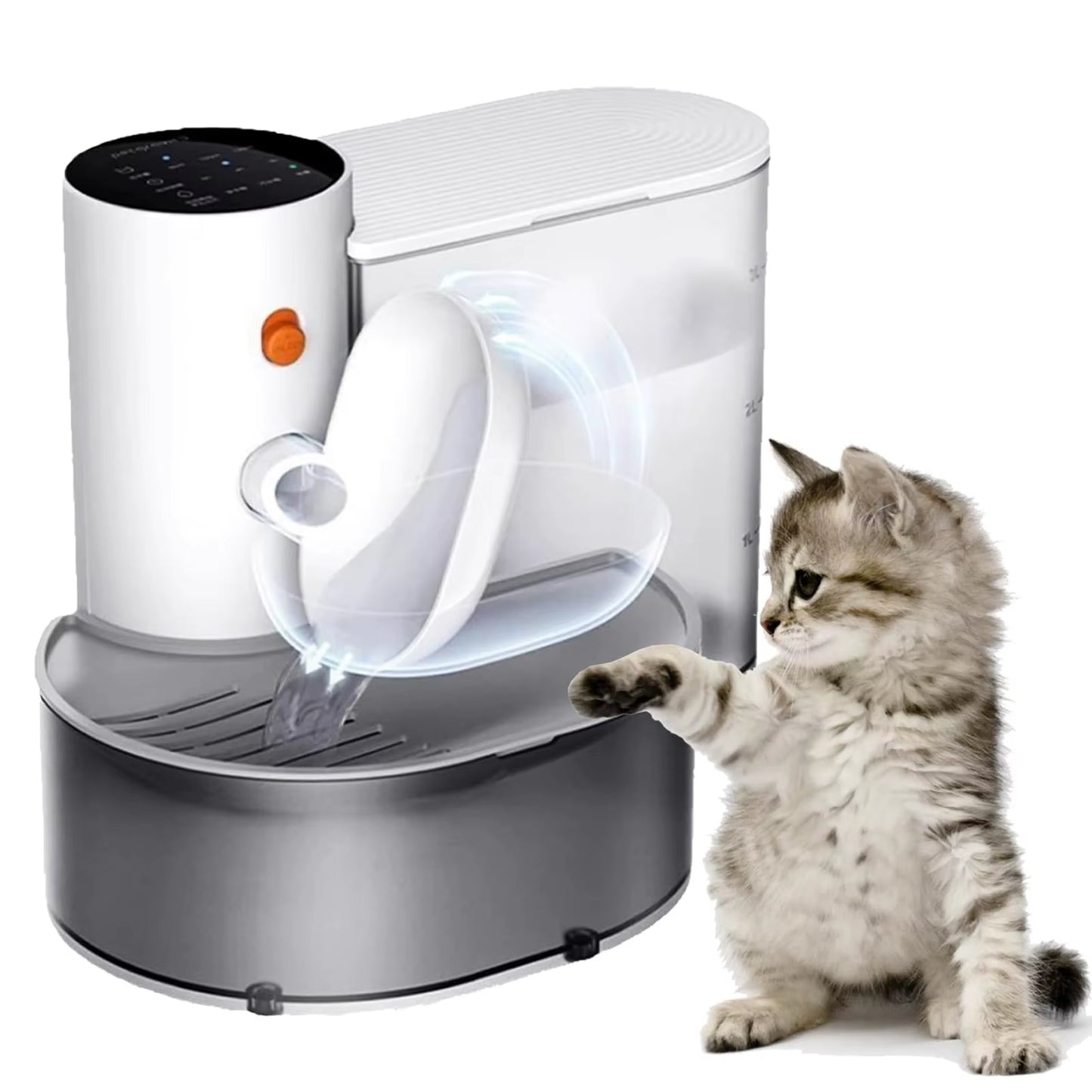 Pet Water Fountain Wireless Pour-Over Ultra-Quiet Design Cat Water Dispenser Automatic Dog Water Dispenser Cat Accessories