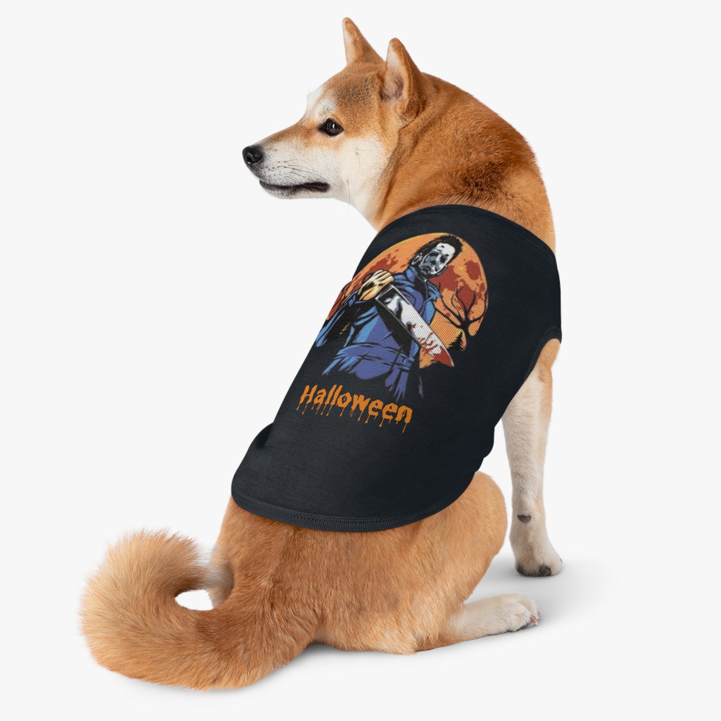 Halloween Pet Tank Top, Spooky Dog Shirt, Cute Cat Costume, Pet Apparel for Halloween, Trick or Treat Outfit