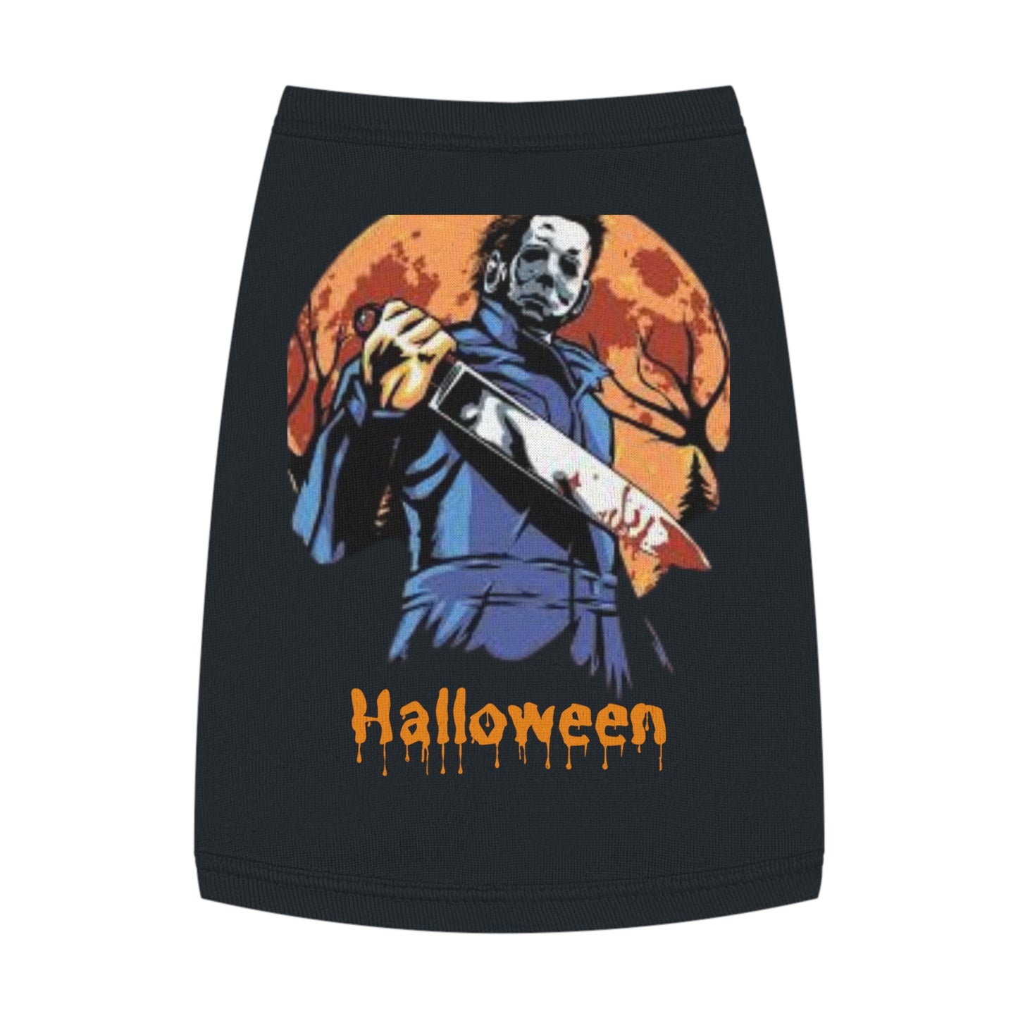 Halloween Pet Tank Top, Spooky Dog Shirt, Cute Cat Costume, Pet Apparel for Halloween, Trick or Treat Outfit