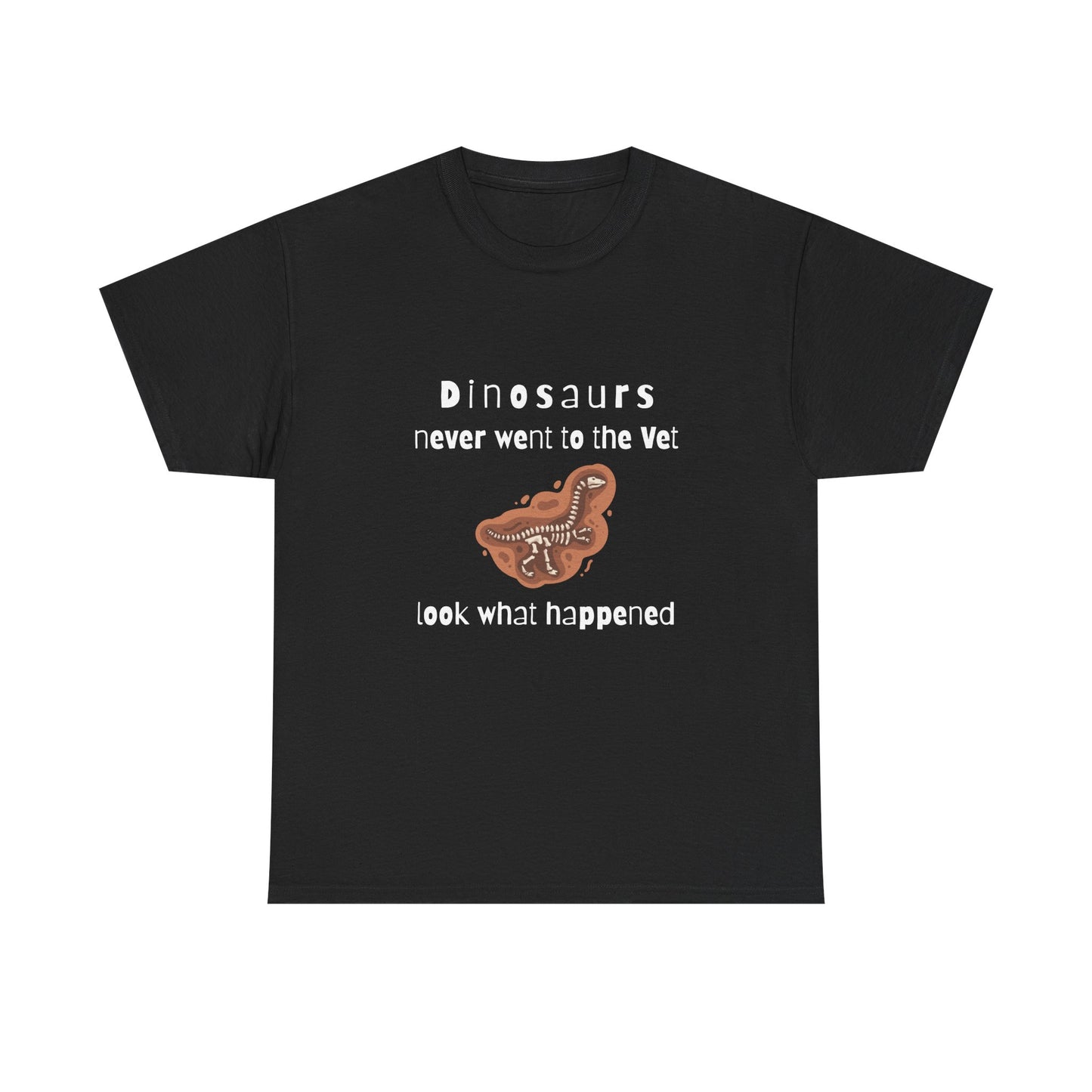 Funny Dinosaur Vet Reference Tee, Unisex Cotton T-Shirt, Dino Humor Shirt, Gift for Dinosaurs Lovers, Casual Everyday Wear
