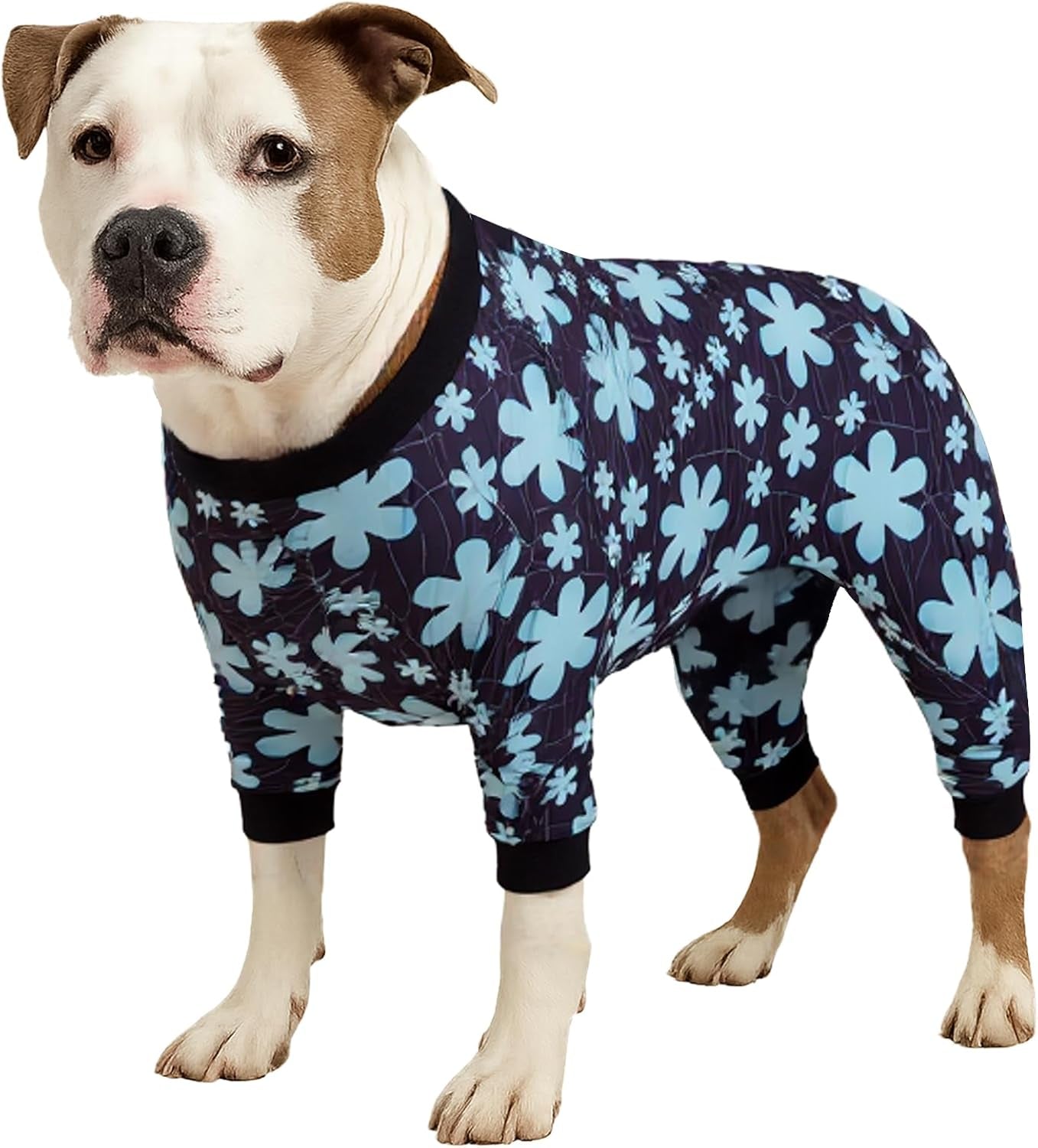 Pitbull Large Dog Clothes, Wound Care/Post Surgery Dog Clothes, Lost World Dinosaurs Print, UV Protection, Pet Anxiety Relief, Large Dog Onesies, Pet Pj'S/L