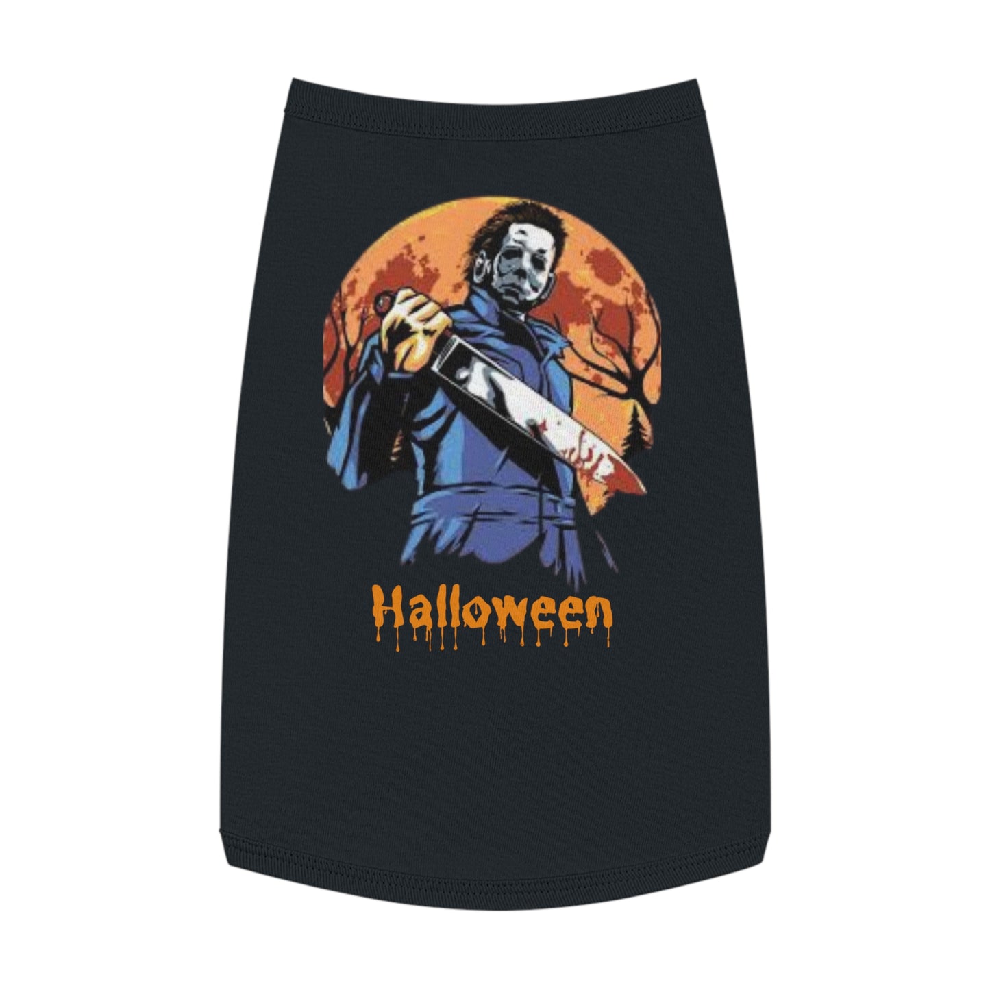 Halloween Pet Tank Top, Spooky Dog Shirt, Cute Cat Costume, Pet Apparel for Halloween, Trick or Treat Outfit