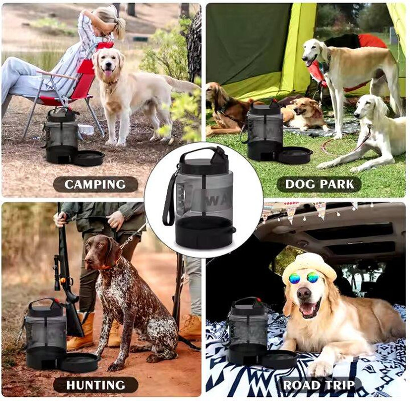 Large Capacity 2.2L Pet Travel Water Bottle Outdoor Portable Water Dispenser for Walking Hiking Pet Supplies Slobber Stopper Water Smart