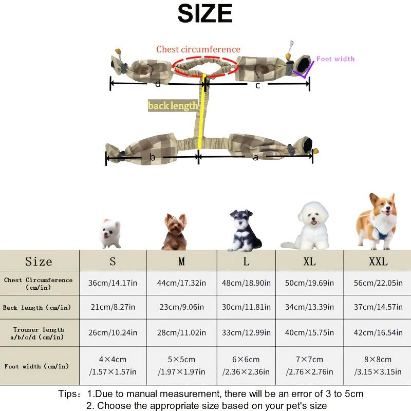 Pet Strolling Going Out Dust-Proof Four-Legged Pants Dog Boot Leggings Dog Jumpsuit Shoes Paw/Leg Protection Pants Pet Clothes Dogaccessories Dog Suspender Boots Poodle Costume