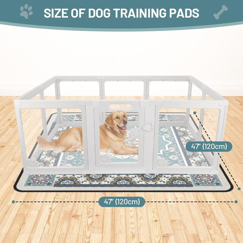 Washable Dog Pee Pads - Soft Stitched, High Absorb (Leakproof, Quick-Dry), Non-Slip Reusable - 24"X18" to 71"X71" for Multi-Scene Use