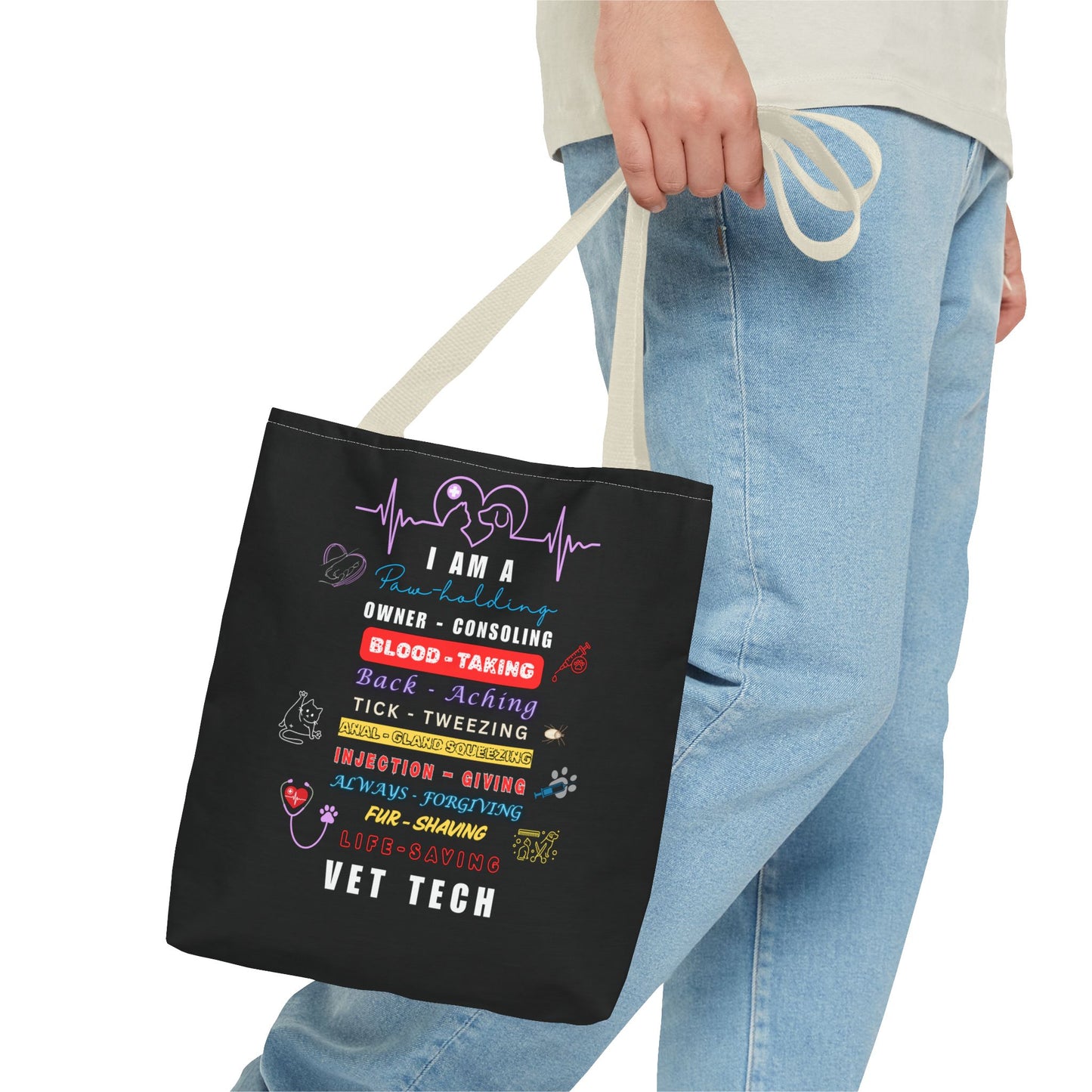 Vet Tech Tote Bag, Gift for Animal Lovers, Practical and Fun, Perfect for Students and Professionals, Veterinary Technician [...]