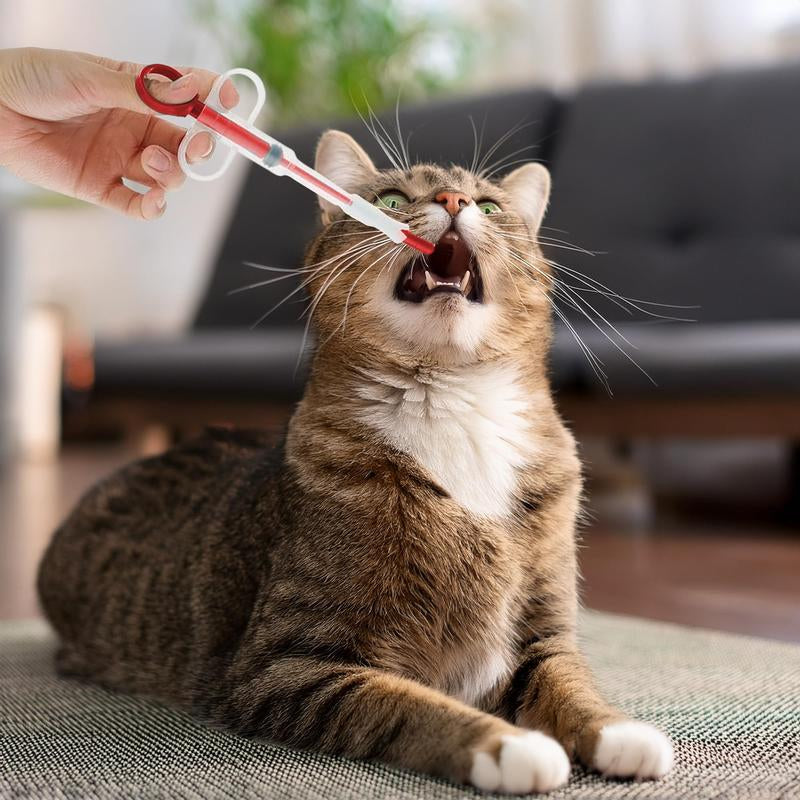 3 Pieces Pet Pill Plunger Popper for Small Cats Dogs Pill Gun Dispenser Shooter Pet Piller Soft Tip Tablet Syringe Pusher Animal Medicine Feeder for Feeding(Green+Red+Blue)