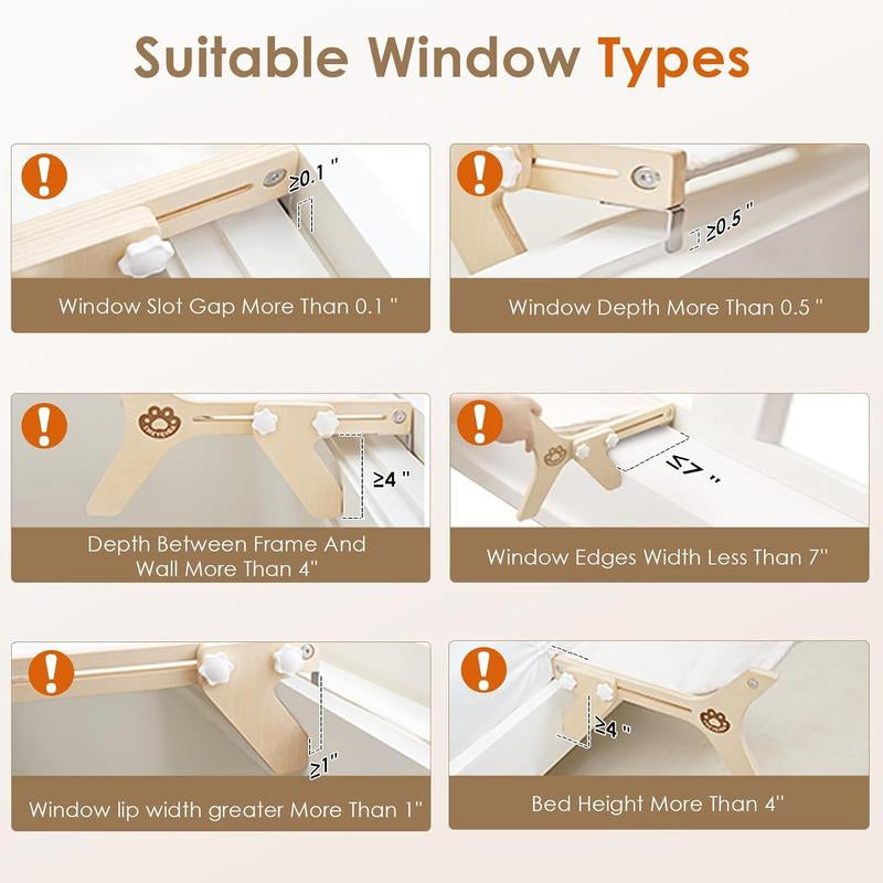 EHEYCIGA Cat Window Perch 23.2×15.2×8.6 Inches for Cats Inside, Adjustable Cat Hammock with Premium Hardwood & Robust Metal Frame