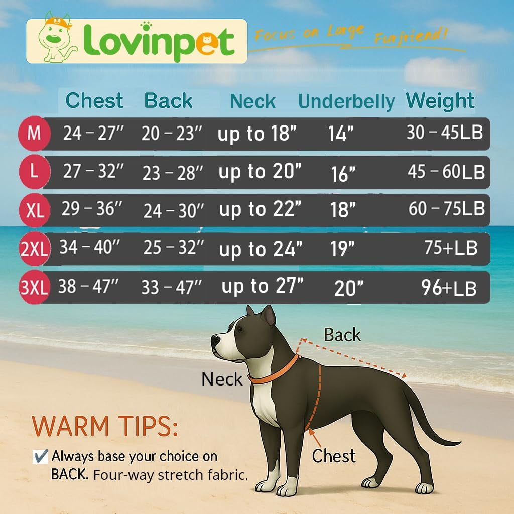 Pitbull Large Dog Clothes, Wound Care/Post Surgery Dog Clothes, Lost World Dinosaurs Print, UV Protection, Pet Anxiety Relief, Large Dog Onesies, Pet Pj'S/L