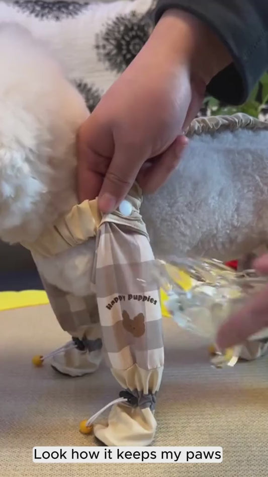 Pet Strolling Going Out Dust-Proof Four-Legged Pants Dog Boot Leggings Dog Jumpsuit Shoes Paw/Leg Protection Pants Pet Clothes Dogaccessories Dog Suspender Boots Poodle Costume